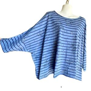 Cut Loose Burnout, lightweight Dolman Sleeve One size Fits All Top